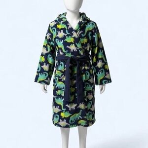 Carter's Navy and Green Dinosaur Hooded Robe
